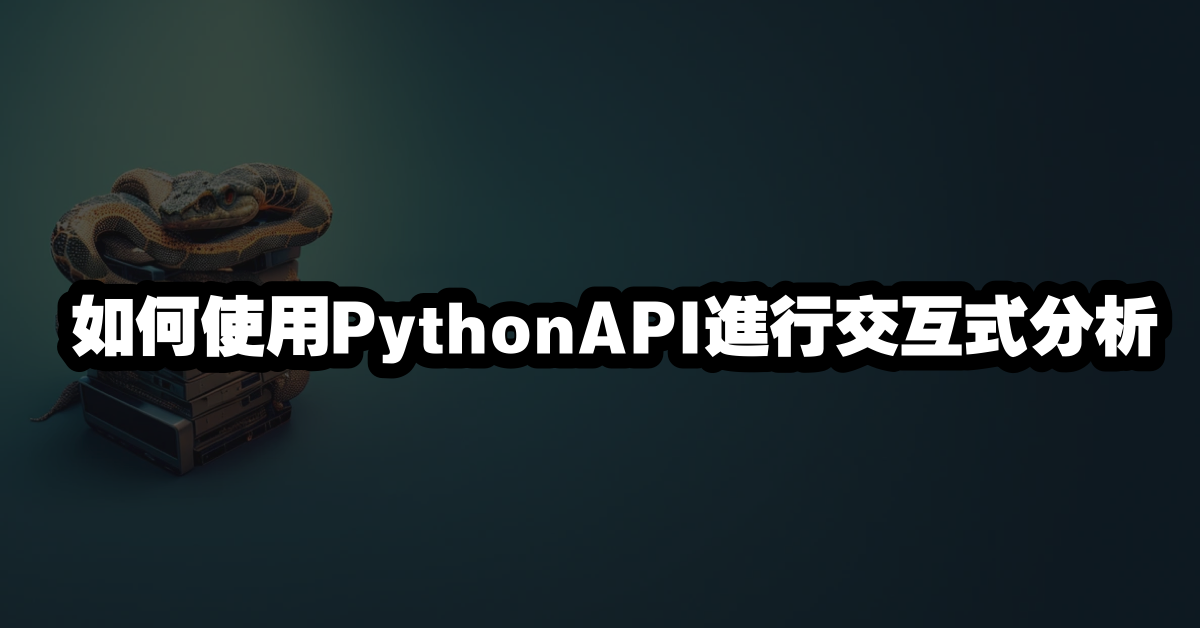 如何使用PythonAPI進行交互式分析