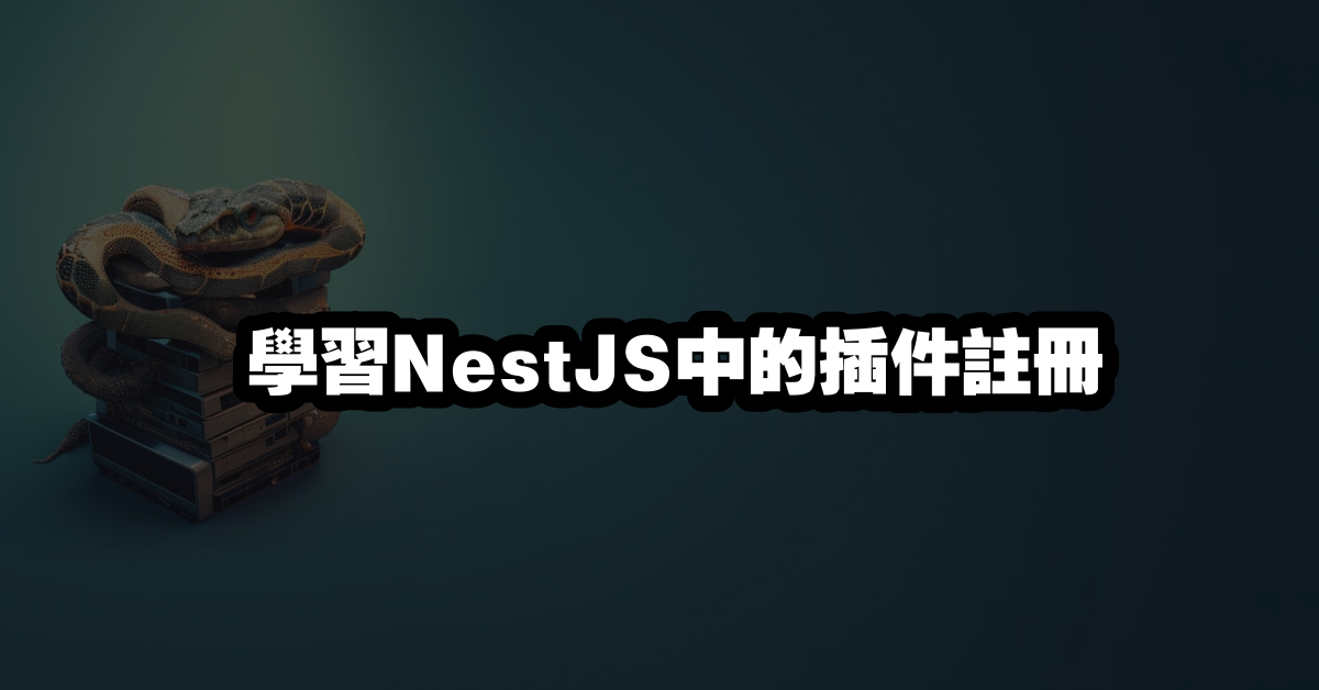 學習NestJS中的插件註冊